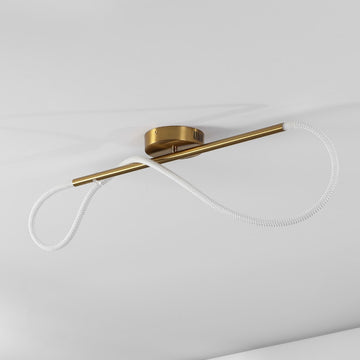 Alessio Contemporary Minimalist 360 Adjustable Silicone Neon Rope Dimmable Linear Integrated LED Flush Mount - JONATHAN Y